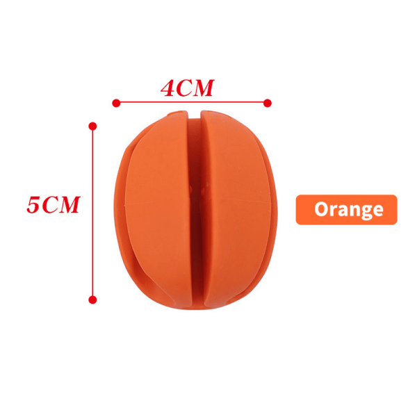 1 stk Gjenbrukbar fiskestang bindeklemme stang binde silikon Orange