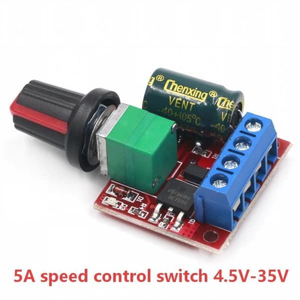 PWM DC Motor Hastighedsregulator Med Justerbar Knap Stabil Ydeevne A6