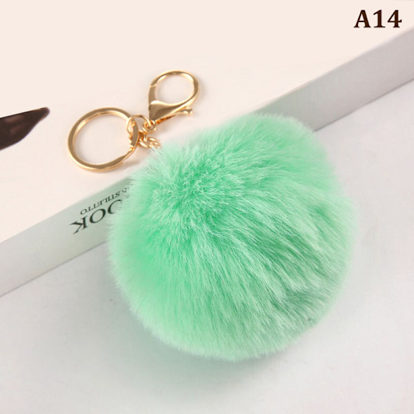 8cm e Key Pehmeä Fluffy Fur Ball Avaimenperä Fluffy Avaimenperät Trink A14