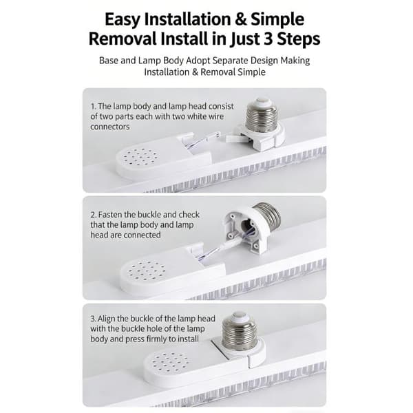 LED E27 Krystallstripepære Supersterk Høy Lumen Lang Pa 40CM 24W