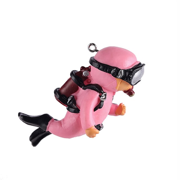 Kawaii Resin Frogman Aquarium Ornaments Intressant Floating De A5