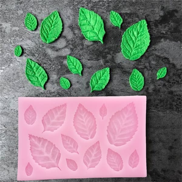Bladformad silikonform Blad Tårta Dekor Fondant Kakor Mou