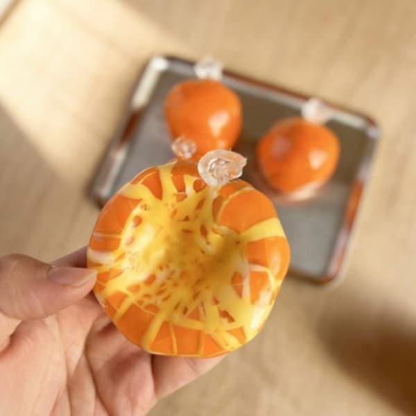Simulering Krispig Apelsin Squishy Långsam Återhämtning Dekompression För Orange