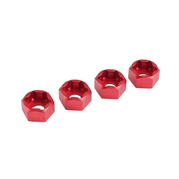 4st 5mm till 7mm Hex Hjulnavsadaptrar Konvertering för Axial SCX Red