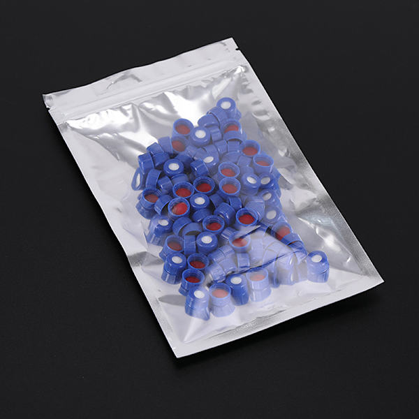 Blå öppen polypropenkapsyl för kromatografiflaska 2 ml Solid cover