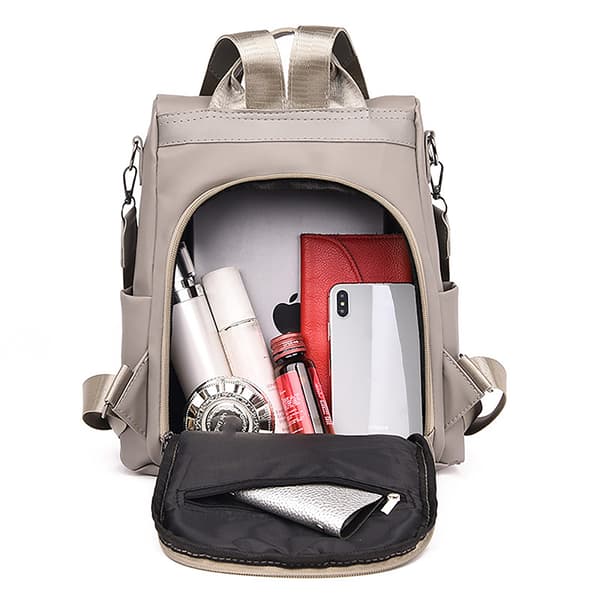 Ny Stöldskyddsryggsäck Kvinnor Ryggsäckar Multifunctional Travel Black