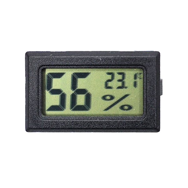 Mini LCD digital termometer Hygrometer Temperatur inomhuskonv Black