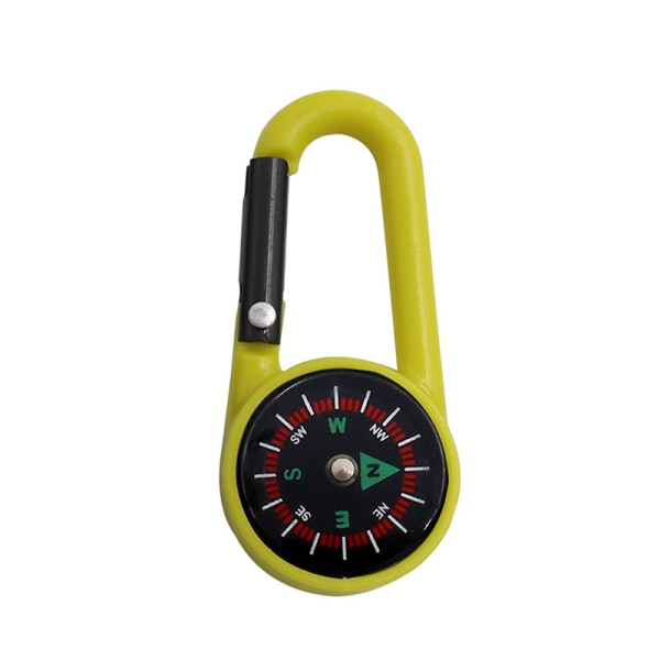 Udendørs nøglering Minikompas Bjergbestigning Nøglespænde Nøglebånd Yellow