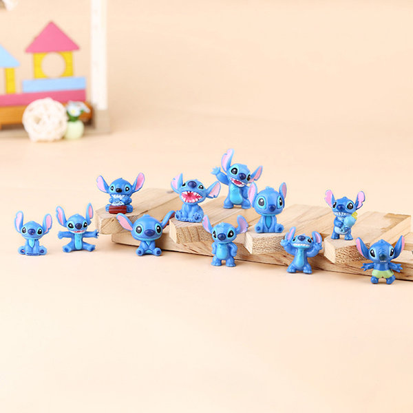 12 stk Stitch Figur Dolls Anime e Action Figur Collection Mod