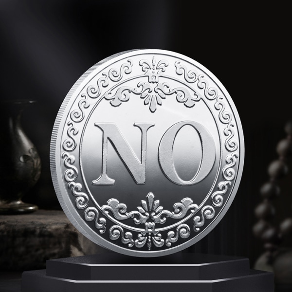 Diameter 4cm Mynt JA eller NEI Ta avgjørelse Minneplating A
