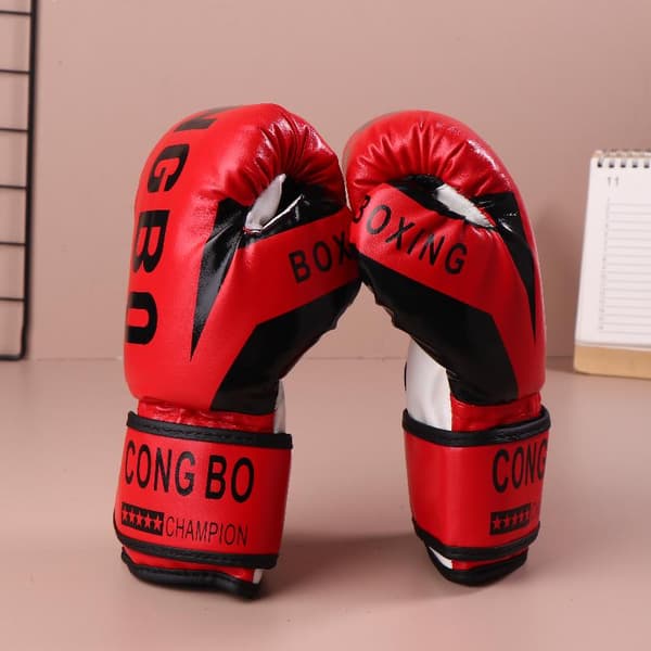 Boxningsträning Sparringhandskar Barn Muay Thai Slag Karate Red