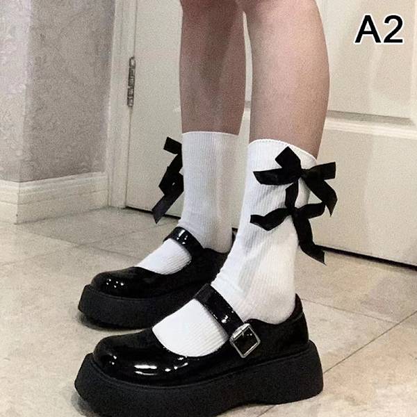Dame JK Sløjfe Sokker Sommer Hvid og Kawaii Harajuku Sweet Lolita A2