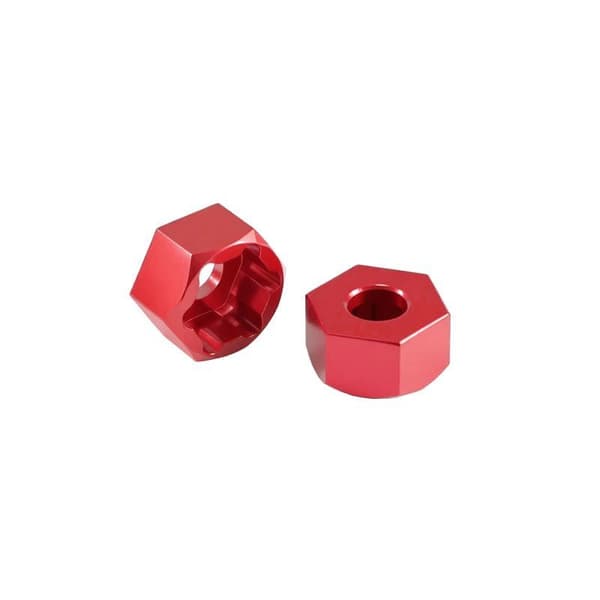 4st 5mm till 7mm Hex Hjulnavsadaptrar Konvertering för Axial SCX Red