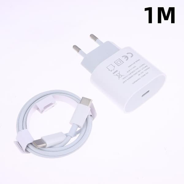 1 sett 20W USB C EU PD hurtiglader for telefon 15 16 Pro Max 15 1 A1