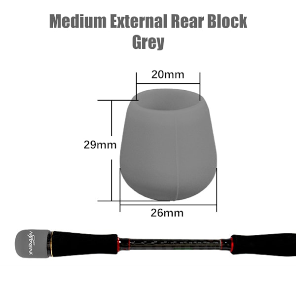 Fiskestangplugg FishingRod Sklisikkert håndtak Beskyttelsesveske Lur grey 20mm