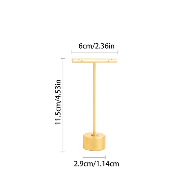 Metal Stud Dingle Øreringe Display Rack T Stand Smykkeophæng A2
