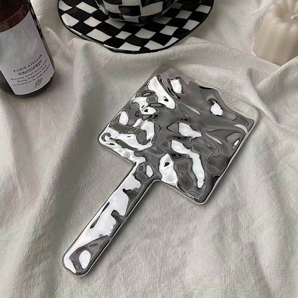 Ins Liquid Shape Square Mirror Mini Handheld Desktop Cosmetic