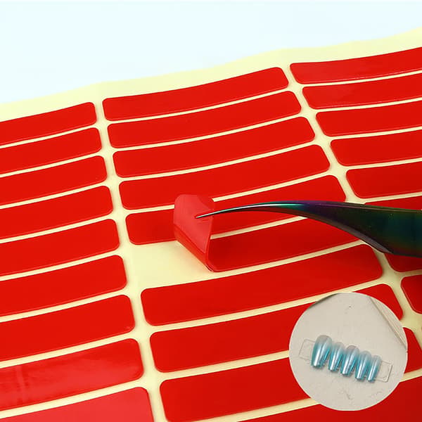 24/40 st genomskinlig nagelhäftande tejp False Nails Display Stand Stic White