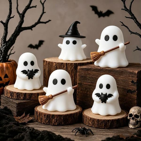 1/3 kpl Halloween valaiseva miniaavepatsas, hehkuu pimeässä A2