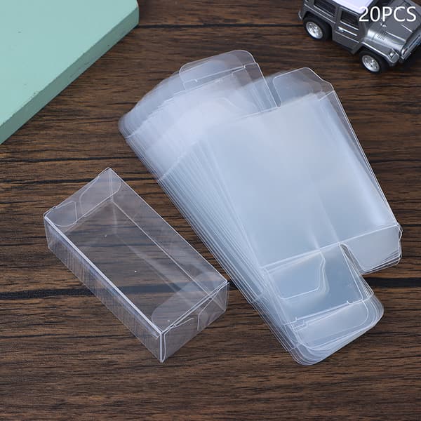 20 st modellbilsleksak displaylåda för 1:64 transparent PVC-förvaring Transparent