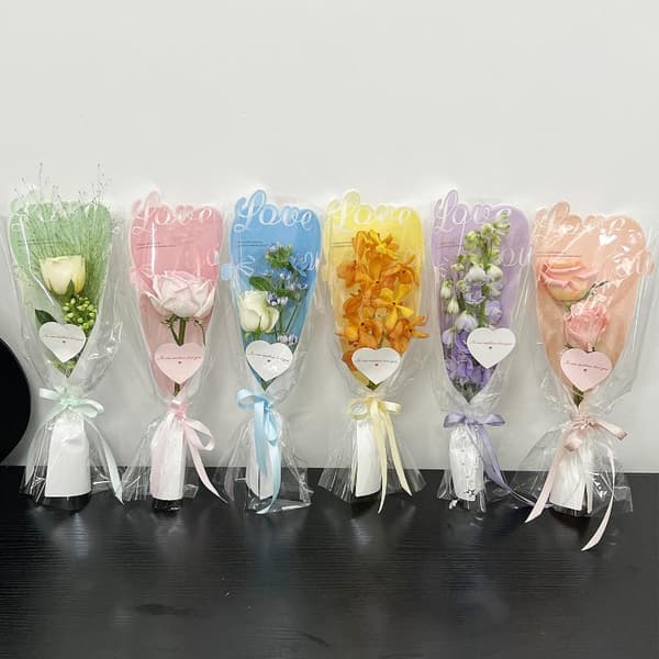 Transparenta rospåsar Blomsterbukett Plastpåse Bukett A3