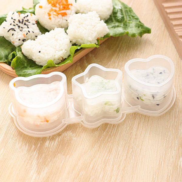 Tecknad form risboll set DIY sushi formar pressform kreativ