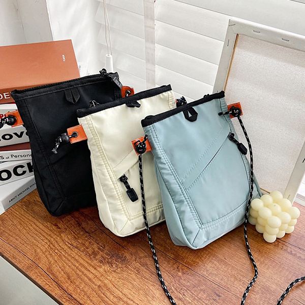 Muoti Small Square Messenger Bag Vedenpitävä matkalaukku Black