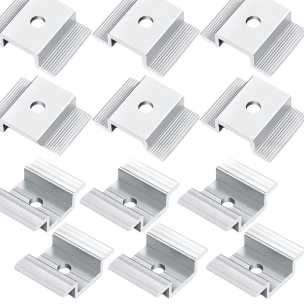 4/12 stk. solpanel midterklemmer fotovoltaisk panelbeslag PV Pa 4PCS