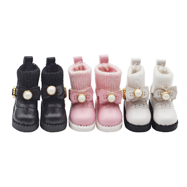 Ob11 DOD 1/12 Bjd-nukkekengät casual -ajan käsintehdyt keinonahkakengät Pink