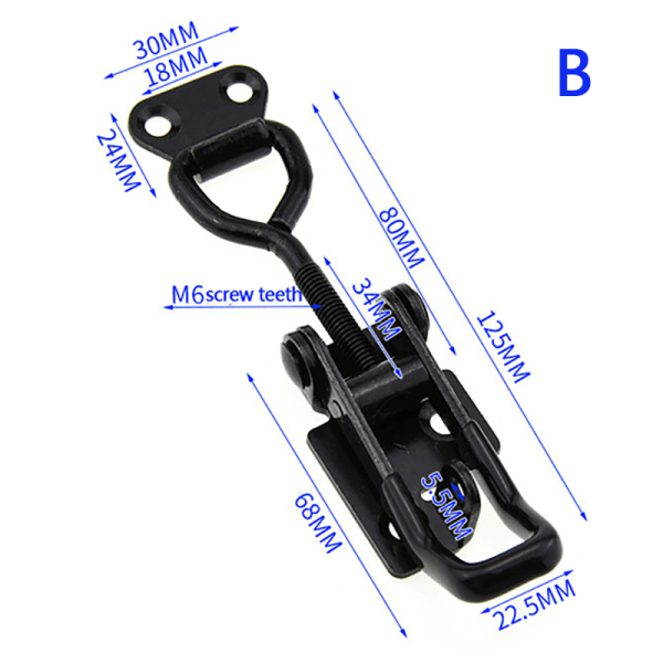 Toggle Lach Catch Toggle Clamp Justerbar skapbokser Spak B