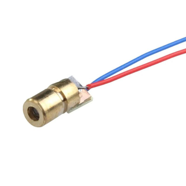 10 stk. justerbar mini-pointerdiode RØD prik-diodkredsløb kobber 3V10PCS