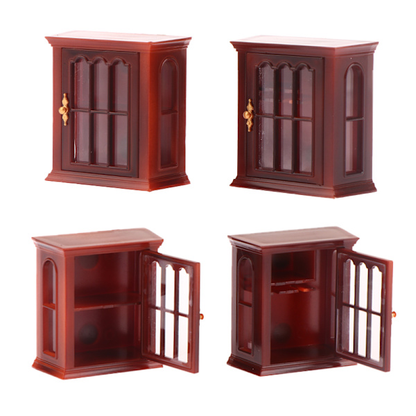 1:12 Dockhus Miniatyr Väggskåp Hängande förvaringsskåp A