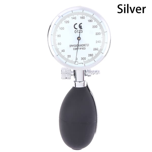 Handhållen tryckmätarpump Manuell blodtrycksarm Wi Silver