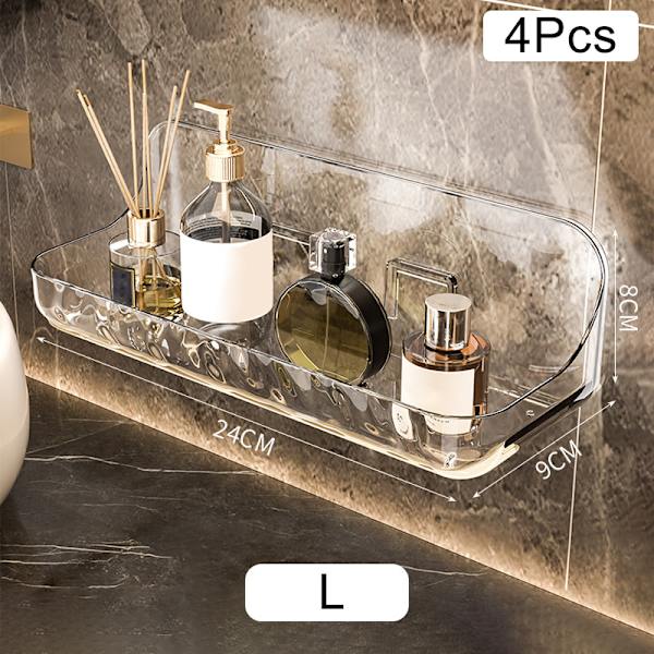 Baderomssminke Organizer Ingen boring Kjøkken Oppbevaringsstativ Bath Large