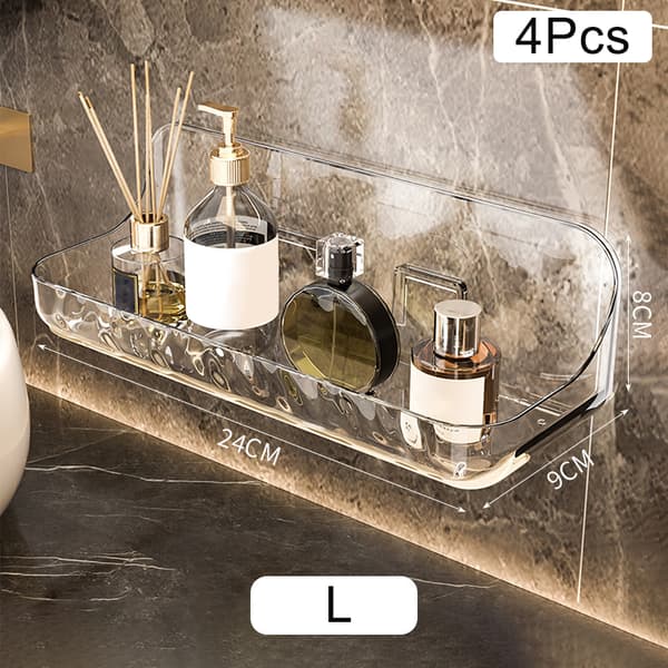 Badrum Makeup Organizer Ingen borrning Kök Förvaringsställ Bath Large