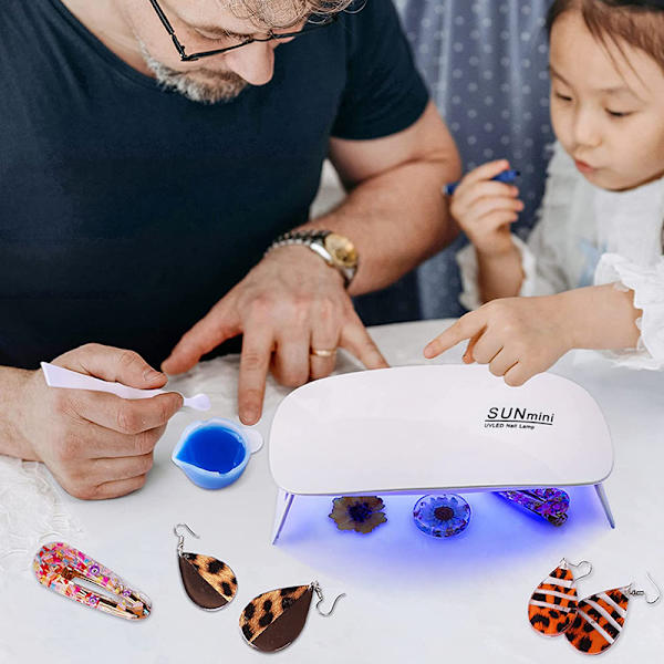 Bærbar Mini UV-lampe UV-lys UV-harpikshærdende lampe USB-opladning White