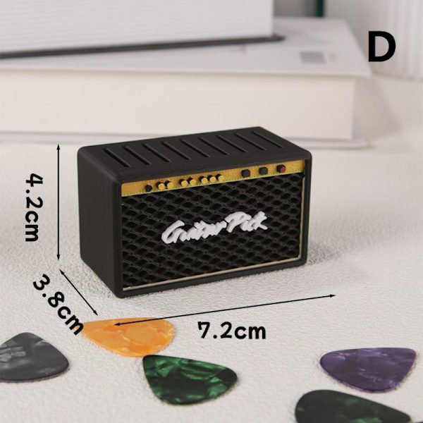 Gitarrplektrumhållare 3D-printad förstärkare Gitarrplektrumhållare Box Organ D