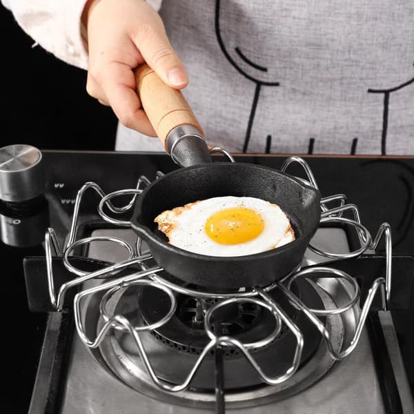 Sirkulære bølger Eggdamperstativ Multifunksjonelt i rustfritt stål A3