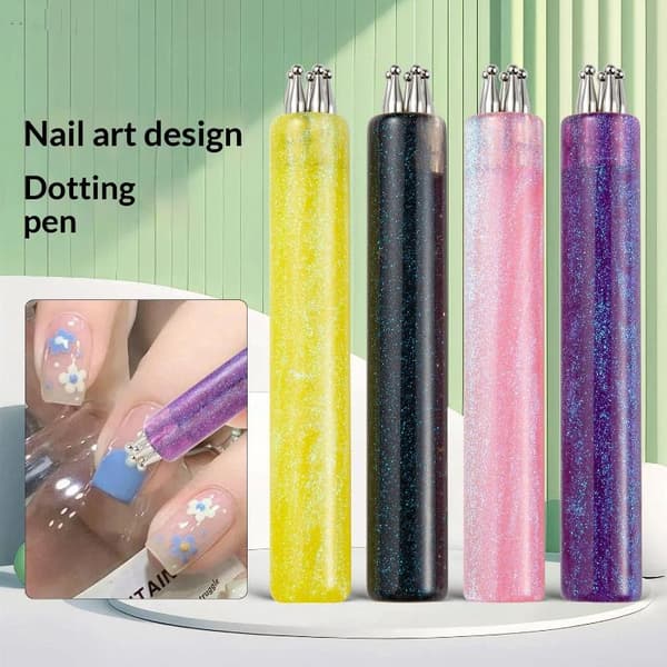 Neglekunstdesign Tipsmaling Utskjæring Prikkepenn Rustfritt Stål Purple