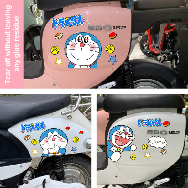 Doraemon Cartoon e Car Tarrat Vinyyli Tarrat Auton sisustustarvikkeet A4