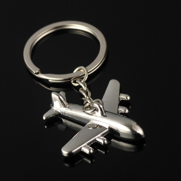 Creative Retro 3D Airplane Metal Nøglering Vedhæng Nøglering Nøgle C 1pc