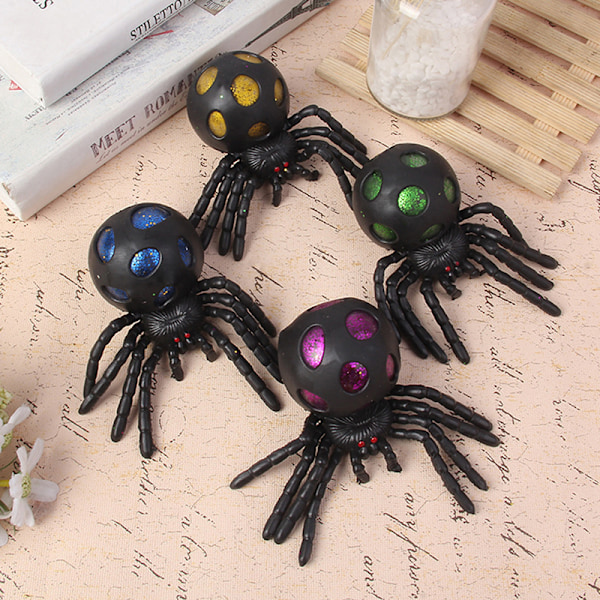 Kreativ Squishy Mesh Ball Toy Spider Trick Fidget Toys 5#