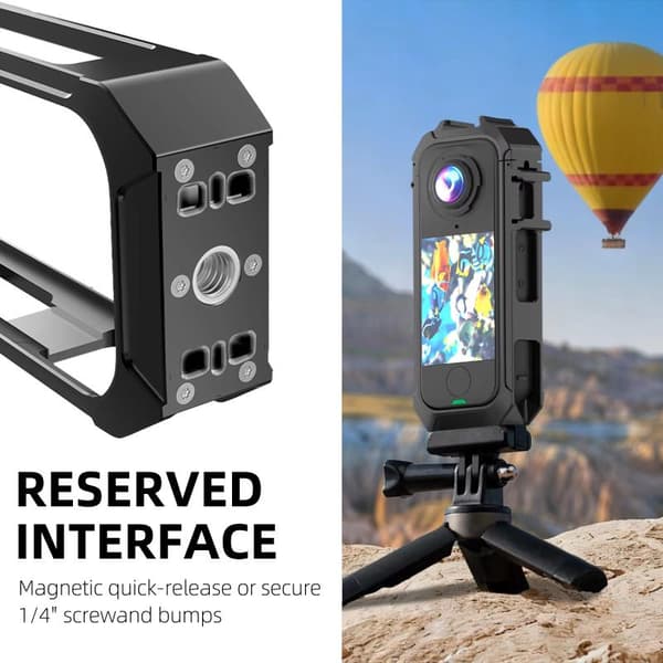 Skyddsram för Insta360 X4 Air med dubbla tillbehörsskor - Magn