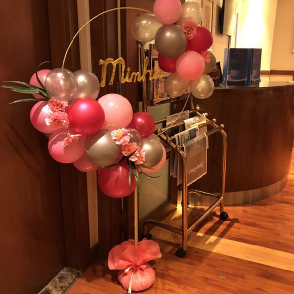 163x73cm Circle Balloon Arch Frame Balloner Stand Holder Kit We