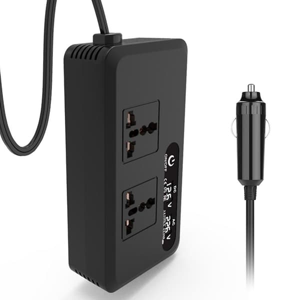 200W 12V til 220V til EU-stik Bilinverter Lighterstik USB A3