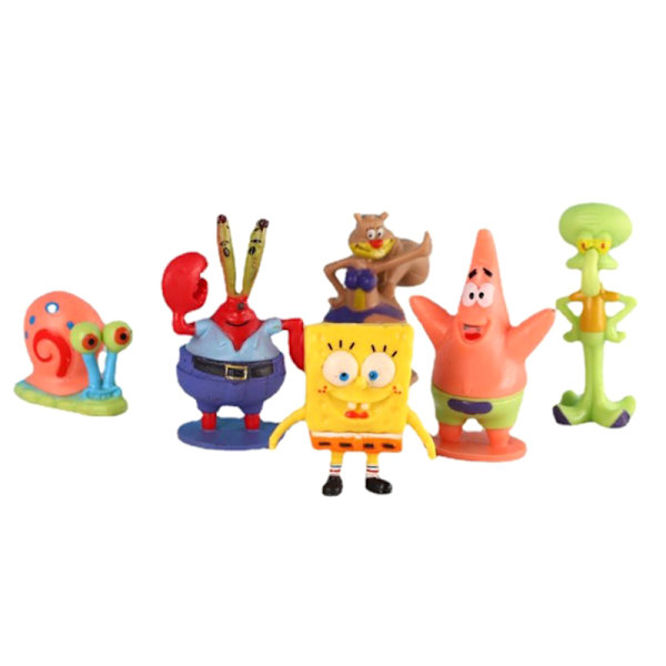 Svampbob barn gåvor Set Actionfigurer Cartoon Mini Dolls