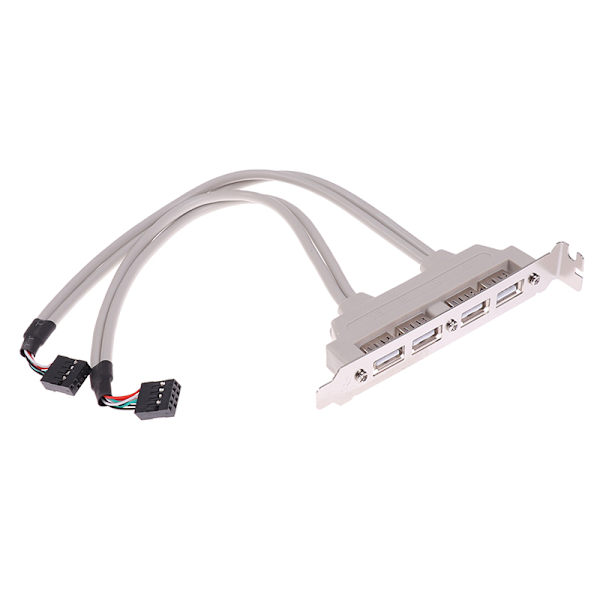 4-porttinen USB 2.0 - 9-nastainen emolevyn otsikon kiinnikkeen jatke