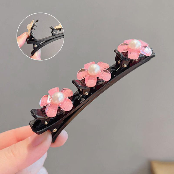 Flower Sparkling Crystal Butterfly punottu hiusklipsit Nelilehtinen 4