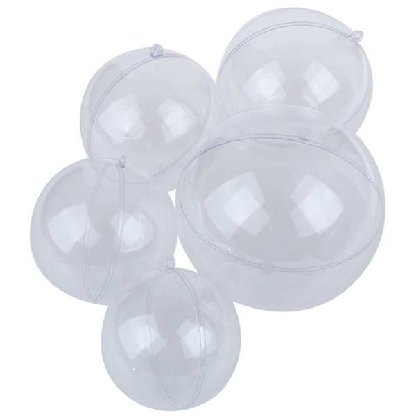 Plast Rund Ball Christmas Clear Bauble Ornament Present Present 14cm