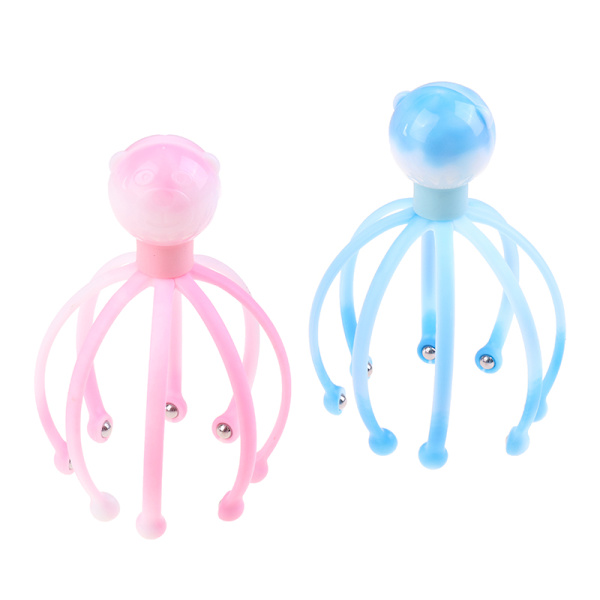 Head Massager Scratcher Neck Massage Scalp Relax Lugn Pink